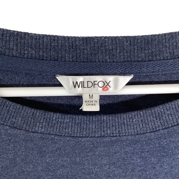 Wildfox Long Sleeve 'Good Vibes' Cotton Blend Soft Sweatshirt - Picture 4 of 5